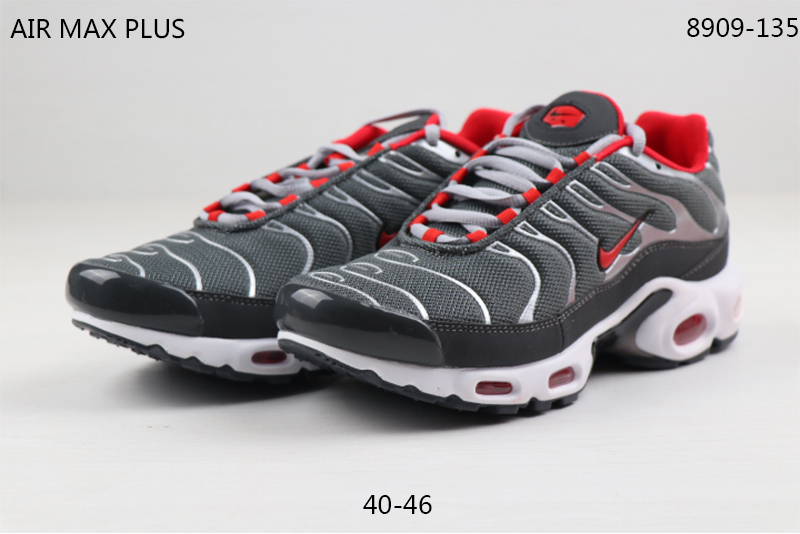 Men Nike Air Max PLUS Grey Black Red White